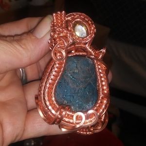 Blue Apatite Pendant